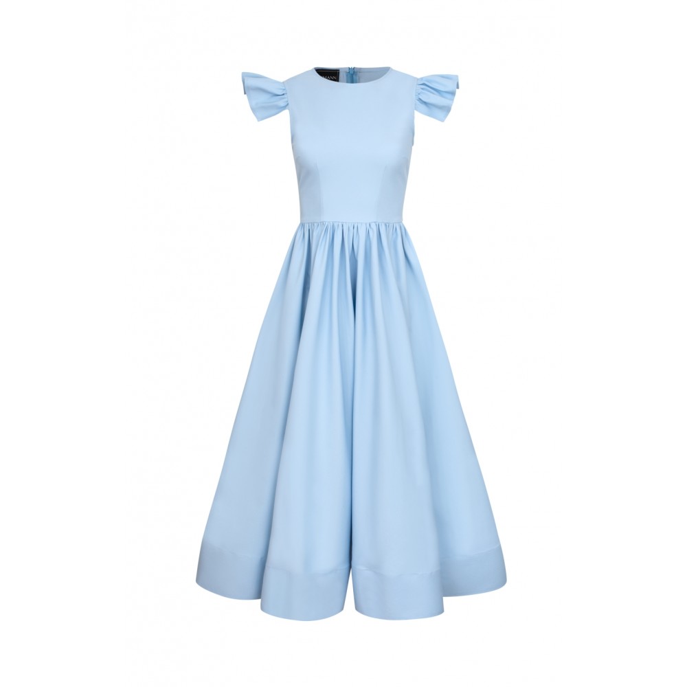 baby blue midi dress for wedding